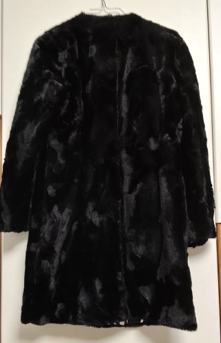 Cappotto corto pelliccia donna nero