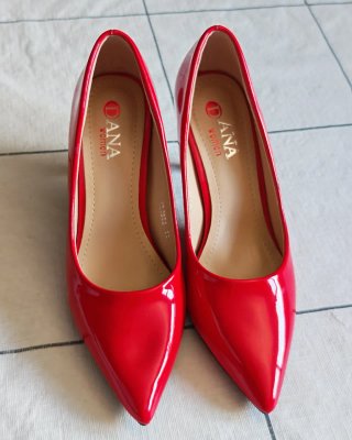 Zapatos de tacón rojos talla 36