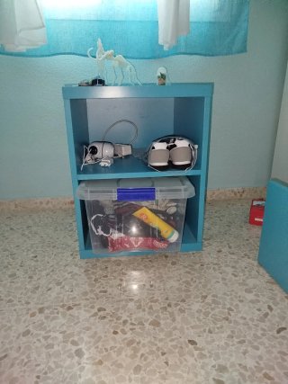 Dormitorio juvenil turquesa
