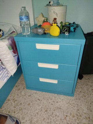 Dormitorio juvenil turquesa