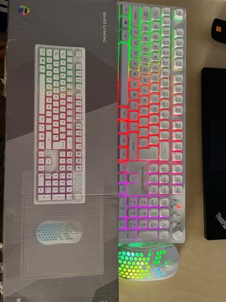 Teclado Mars Gaming MCPWXW RGB Blanco