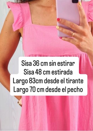 Vestido rosa con volantes