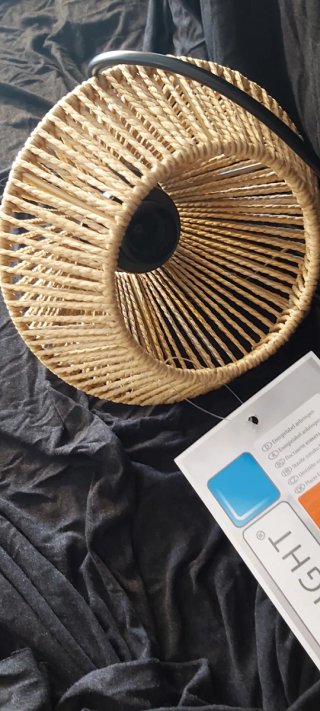 Lámpara de techo yute beige