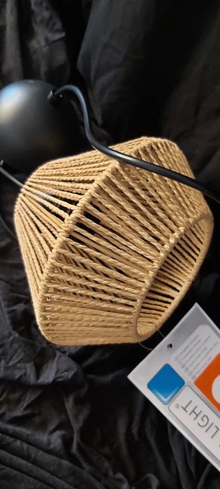 Lámpara de techo yute beige