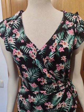 Vestido corto Jus d'Orange floral Talla S (36-38)