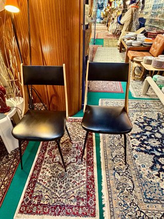 Silla vintage estilo Carlo Ratti