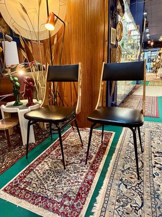 Silla vintage estilo Carlo Ratti