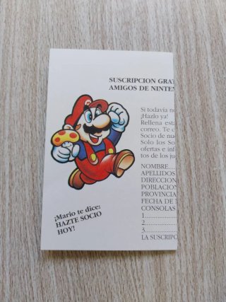 TARJETA CLUB NINTENDO GAME BOY ESPAÑOL