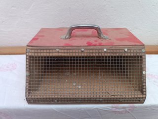 Jaula y transportín de aves antiguo