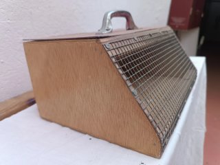 Jaula y transportín de aves antiguo