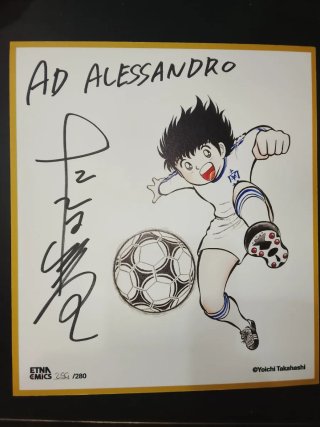 Shikishi Capitan Tsubasa (Holly & Benji) firmato
