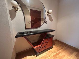 Mueble recibidor moderno espejo y cajones