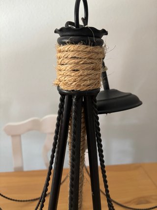 Lámparas de forja 6  brazos