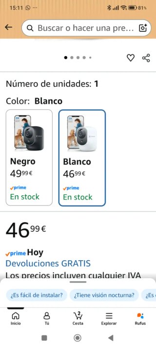 2x Cámaras Vigilancia WiFi COCOCAM 2K