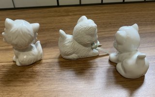 Lotto 3 Gattini Ceramica Vintage