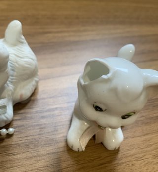 Lotto 3 Gattini Ceramica Vintage