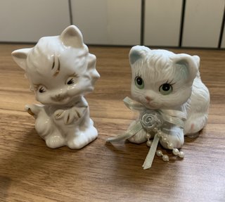 Lotto 3 Gattini Ceramica Vintage