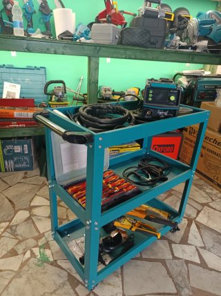 Carrello per fabbro con set di attrezzi