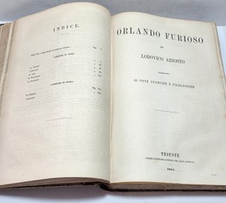 Libro Antico 1857 - Opere di Ludovico Ariosto