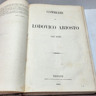 Libro Antico 1857 - Opere di Ludovico Ariosto