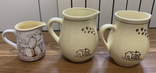 Lotto 3 Brocche Mulino Bianco Ceramica