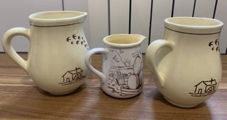 Lotto 3 Brocche Mulino Bianco Ceramica