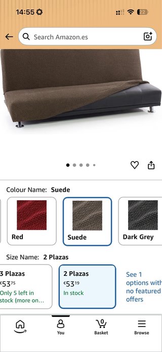 Funda Elástica para Sofá Cama 2 Plazas