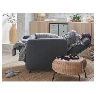 Sillón relax IKEA EKOLSUND rosa y gris