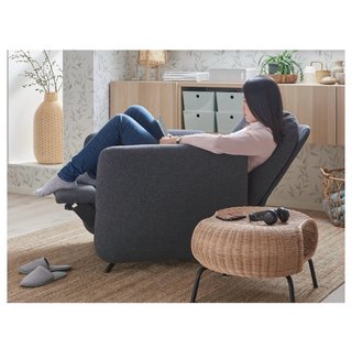 Sillón relax IKEA EKOLSUND rosa y gris