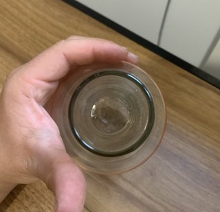 Caraffa in vetro soffiato con bande colorate
