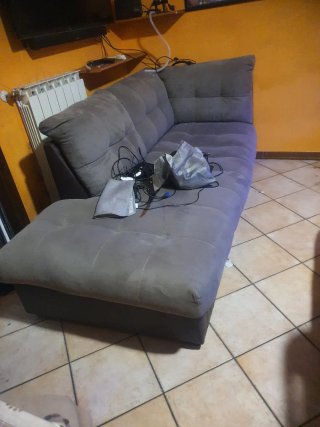 Divano letto grigio 6 posti