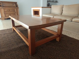 Mesa de centro de madera maciza