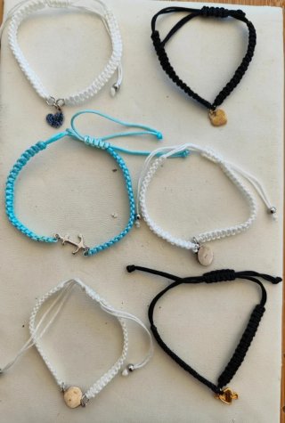 Pulsera Macramé Plata 925 Baño Oro