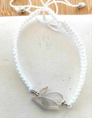 Pulsera Macramé Plata 925 Baño Oro