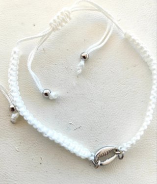 Pulsera Macramé Plata 925 Baño Oro