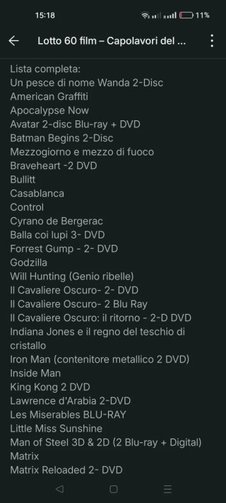 Lotto 60 capolavori in DVD