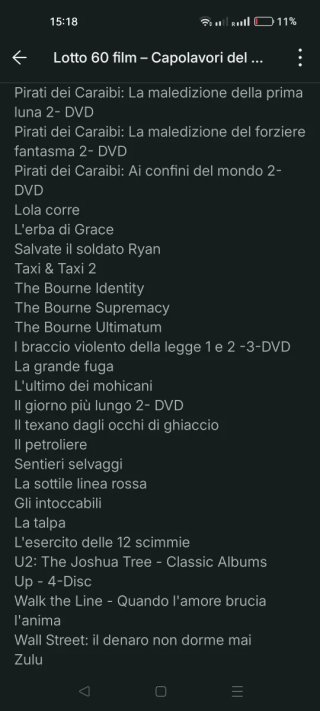 Lotto 60 capolavori in DVD