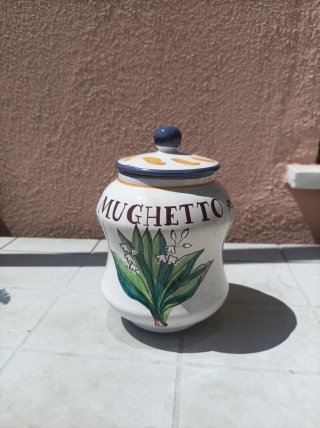 Barattolo Ceramica Deruta Mughetto