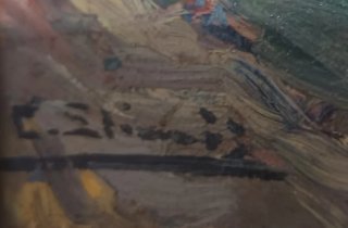 Cuadro Óleo Paisaje Rural Siglo XX