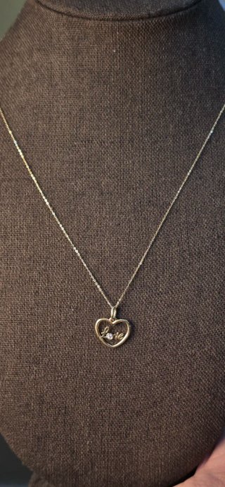 Cadena Fina Oro 18kt Corazón Love