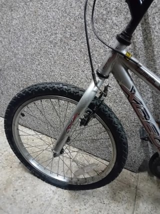 Bicicleta plateada