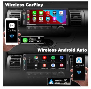 Radio Coche Pantalla Táctil 1 Din Carplay