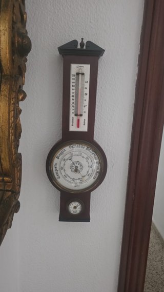 Barómetro y Termómetro Antiguo