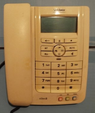 Teléfono fijo Telefónica beige