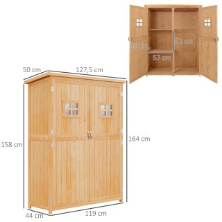 Armario Exterior Madera Herramientas
