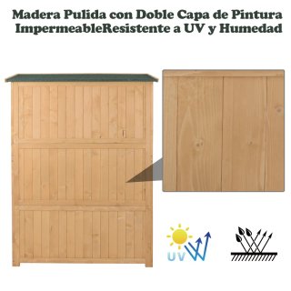 Armario Exterior Madera Herramientas