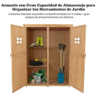 Armario Exterior Madera Herramientas