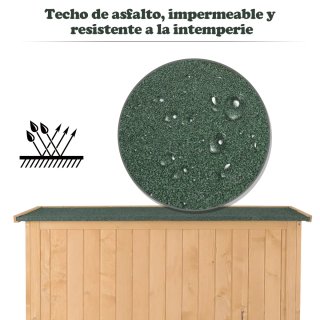 Armario Exterior Madera Herramientas