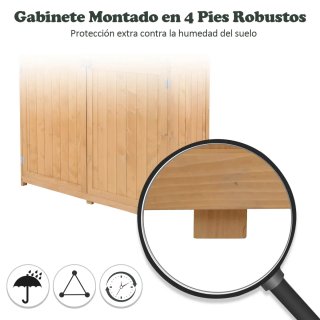 Armario Exterior Madera Herramientas