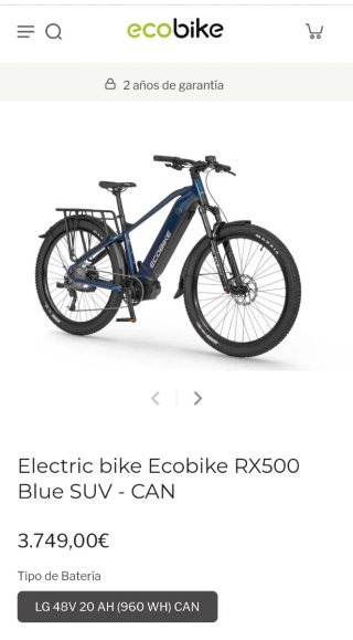Ecobike RX500 SUB (960wh) NUEVA